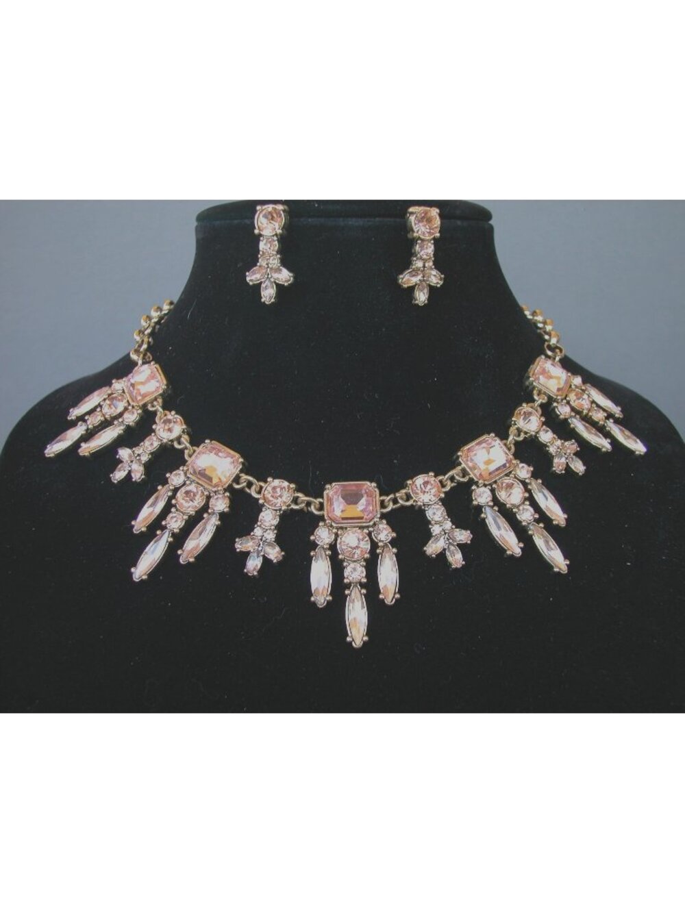 Gold-Tone Statement Necklace & Earring Set